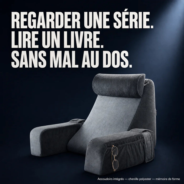 Coussin de lecture avec accoudoirs