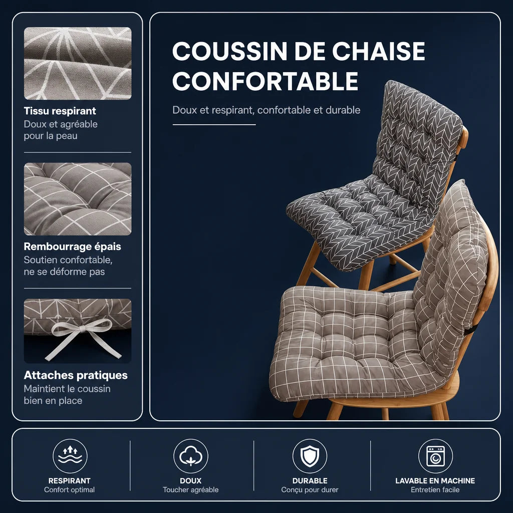 Coussin ergonomique avec dossier