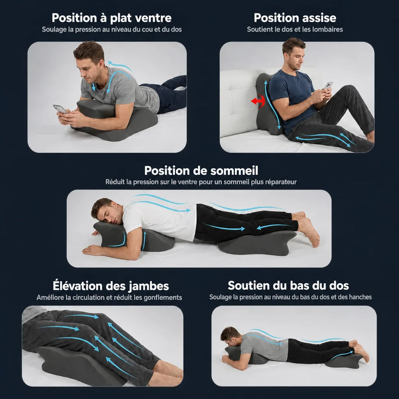 Oreiller ergonomique multi-positions
