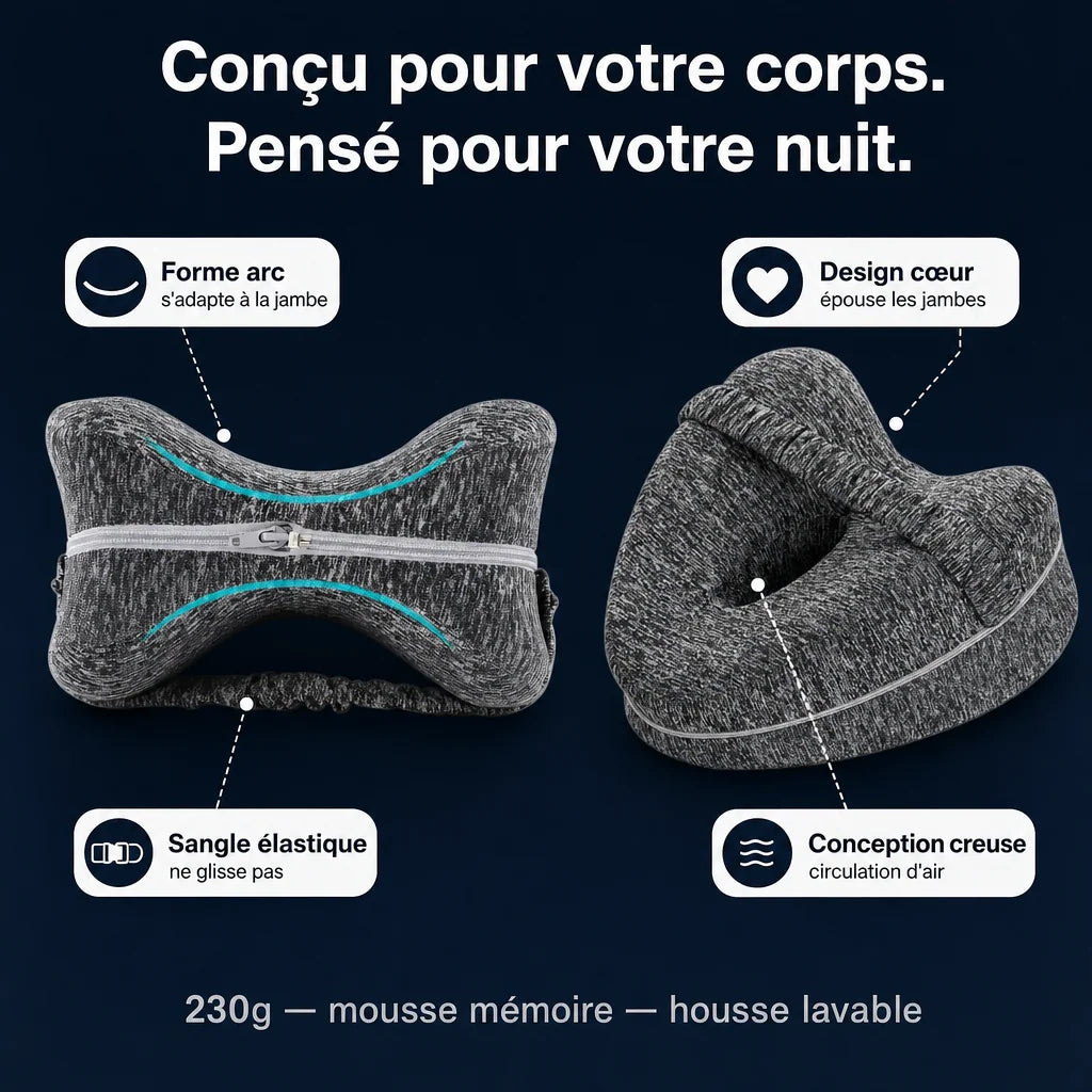 Coussin jambes ergonomique