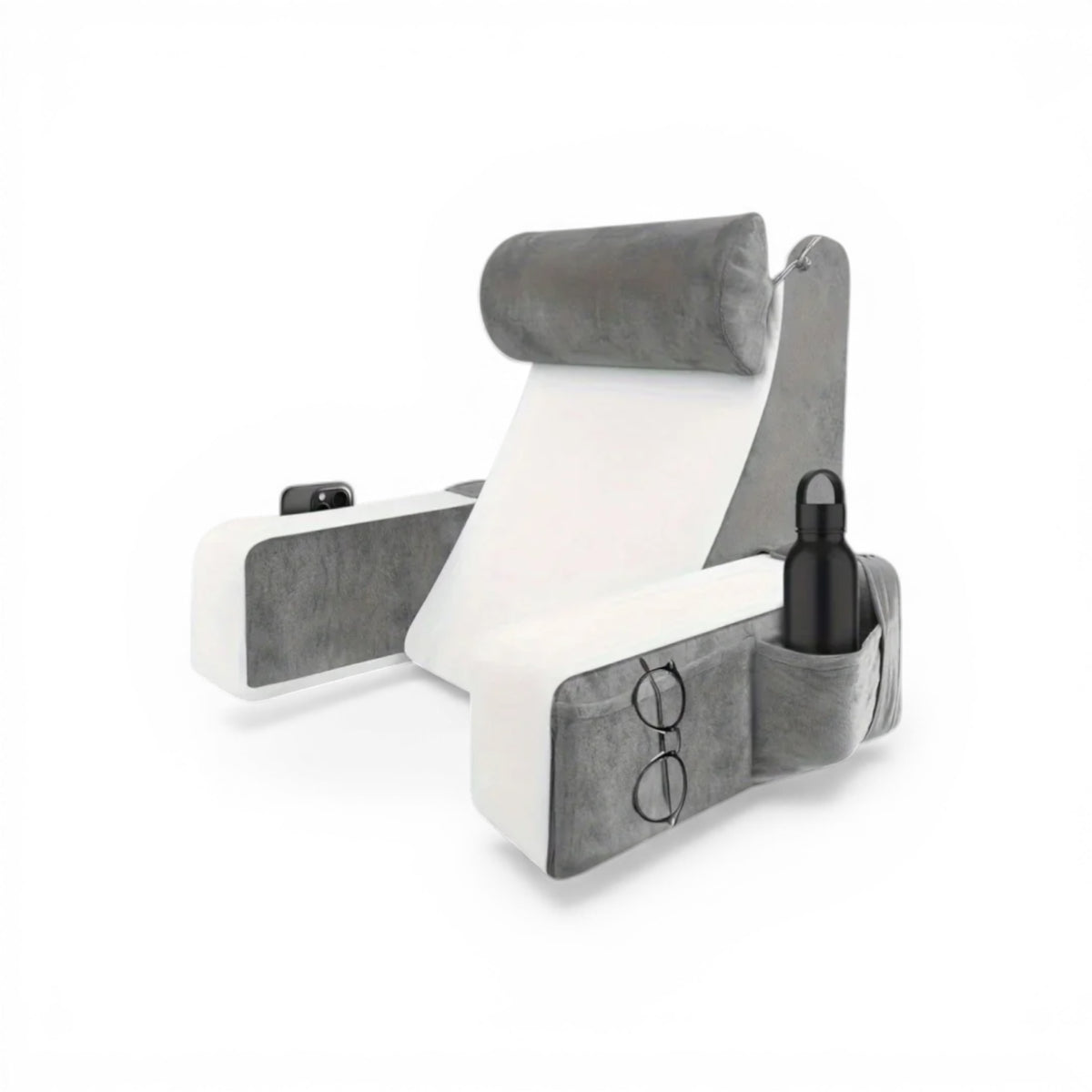 Coussin de lecture avec accoudoirs extra-large en mousse mémoire pour lit