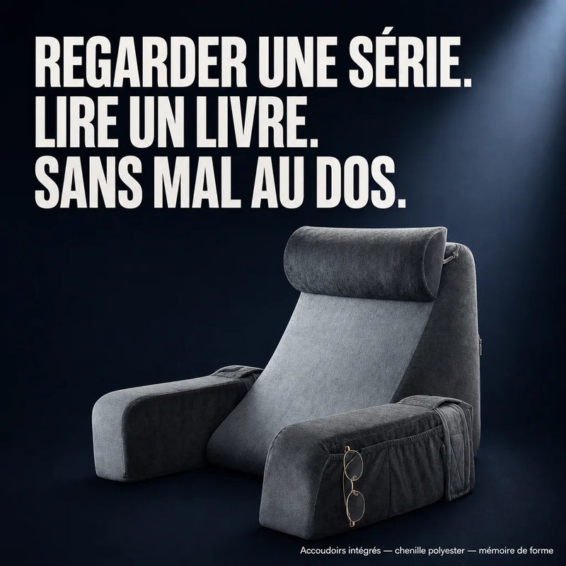 Coussin de lecture avec accoudoirs