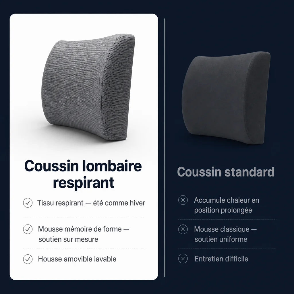 Coussin lombaire respirant