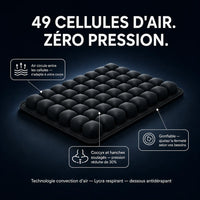 Coussin de siège ergonomique noir