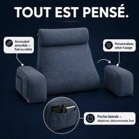 Coussin de lecture avec accoudoirs