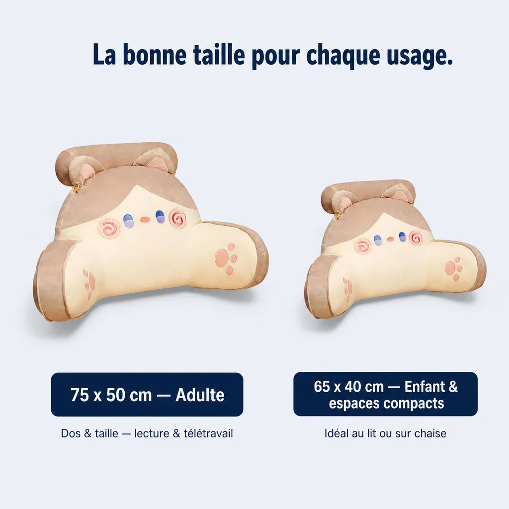 Coussin de lecture animaux