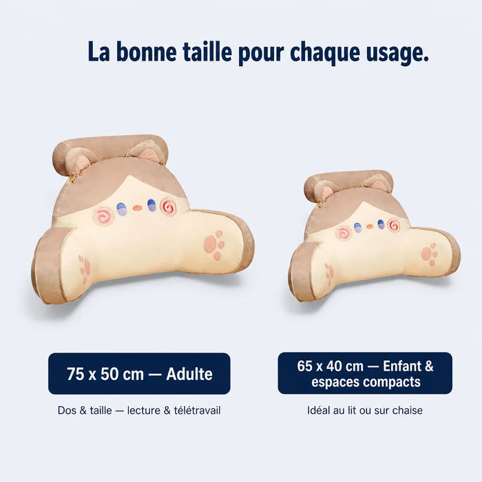 Coussin de lecture animaux