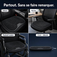 Coussin d’assise en gel noir