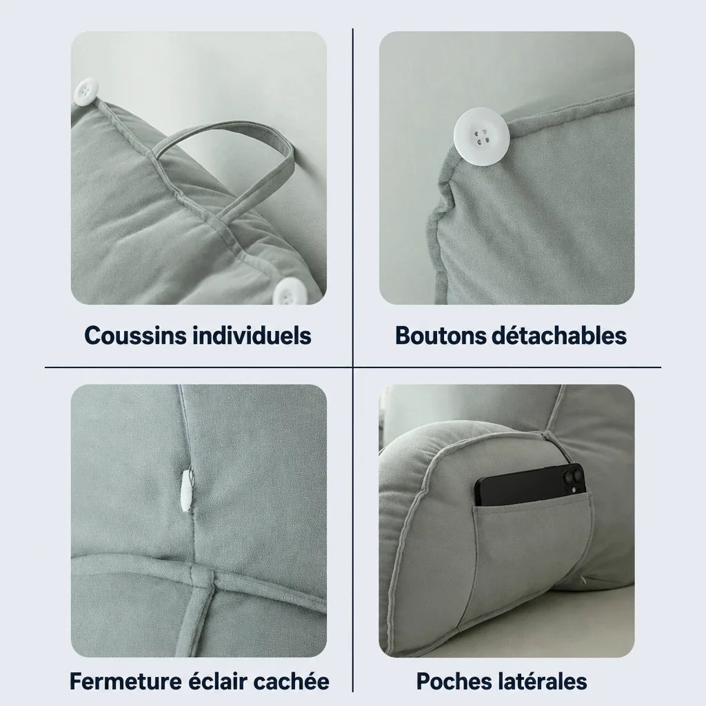Coussin de lecture tête de lit