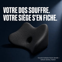 Coussin lombaire noir pour voiture