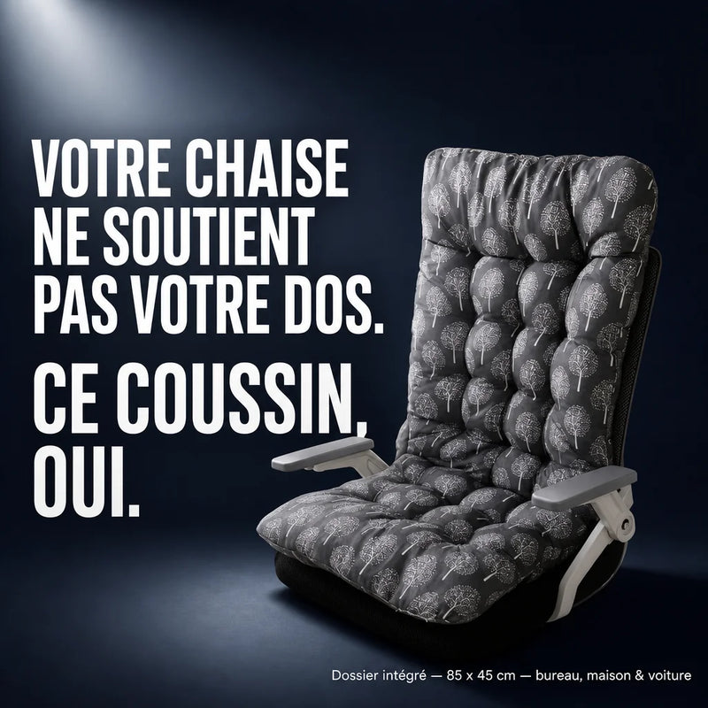 Coussin ergonomique avec dossier