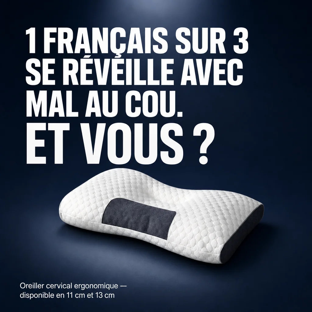 Oreiller mémoire de forme cervical