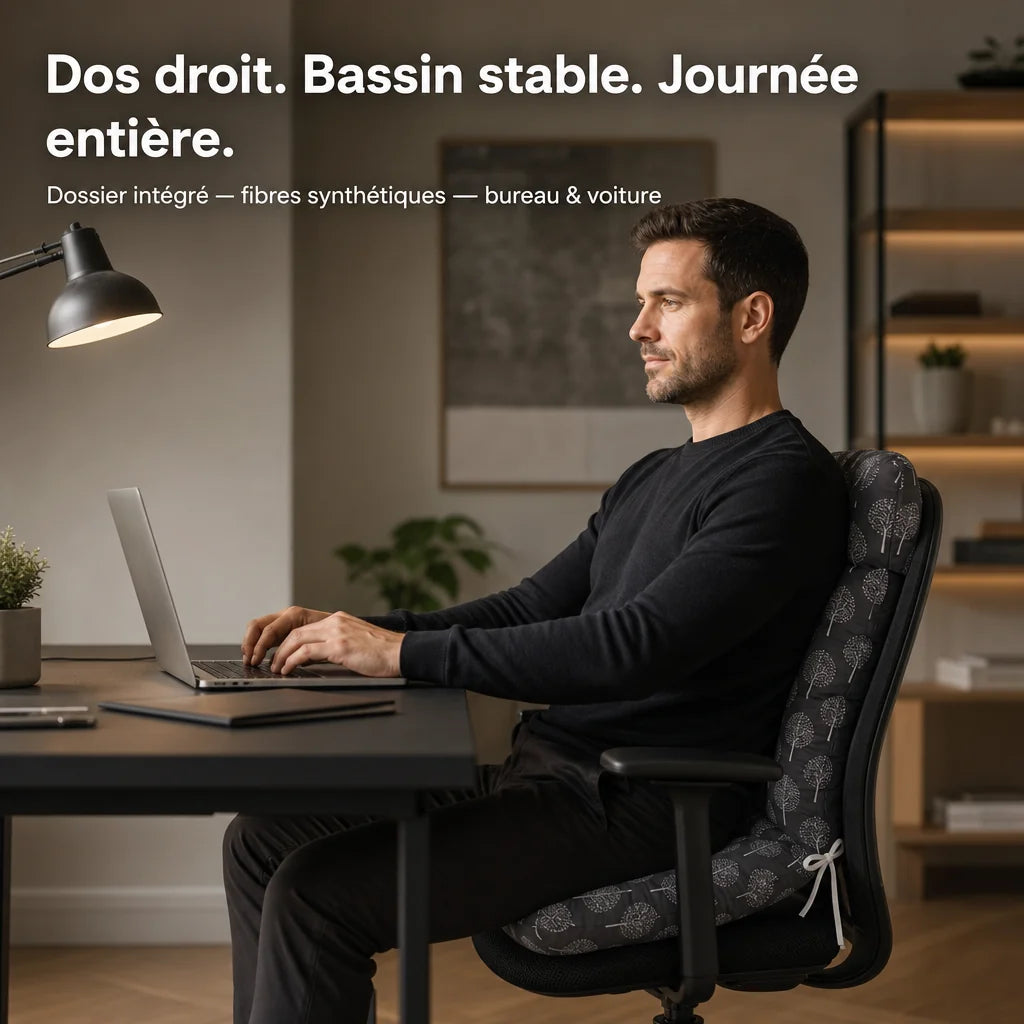 Coussin ergonomique avec dossier