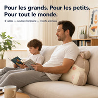 Coussin de lecture animaux