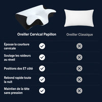 Oreiller cervical papillon