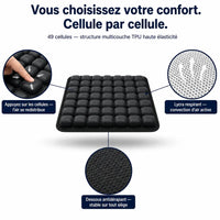 Coussin de siège ergonomique noir
