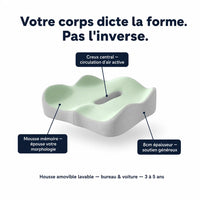 Coussin d’assise ergonomique en mousse
