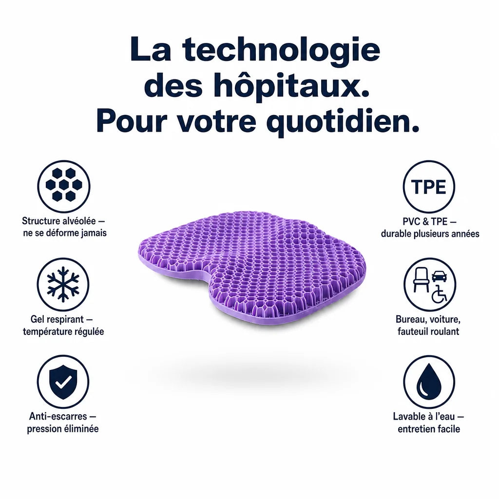 Coussin en gel alvéolé