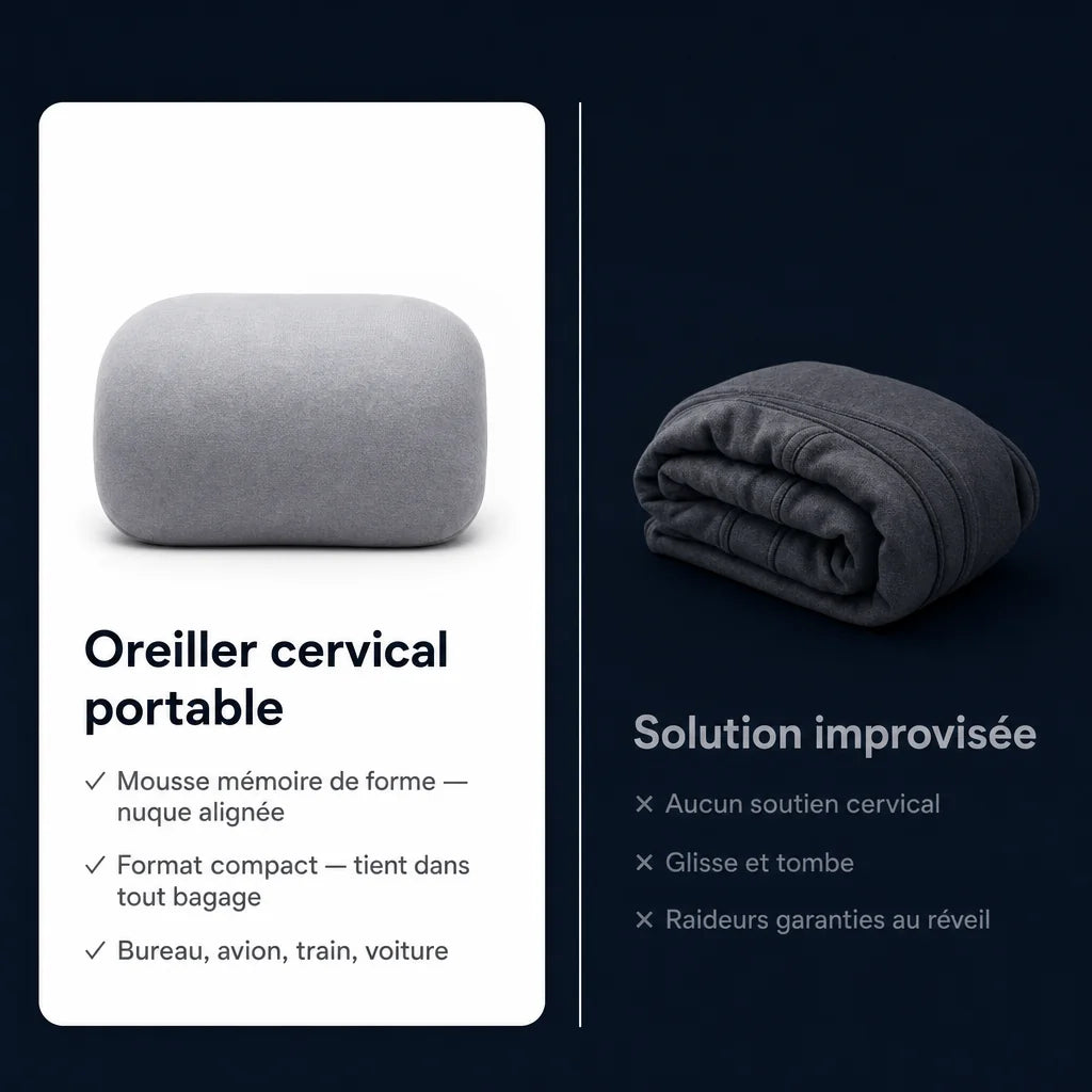 Oreiller ergonomique portable