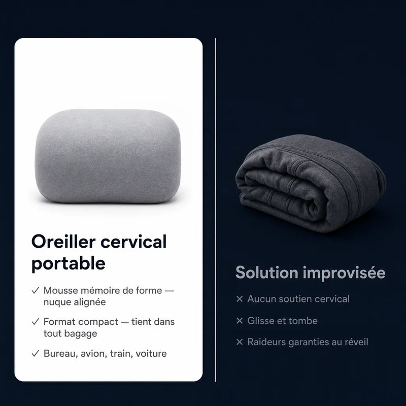 Oreiller ergonomique portable
