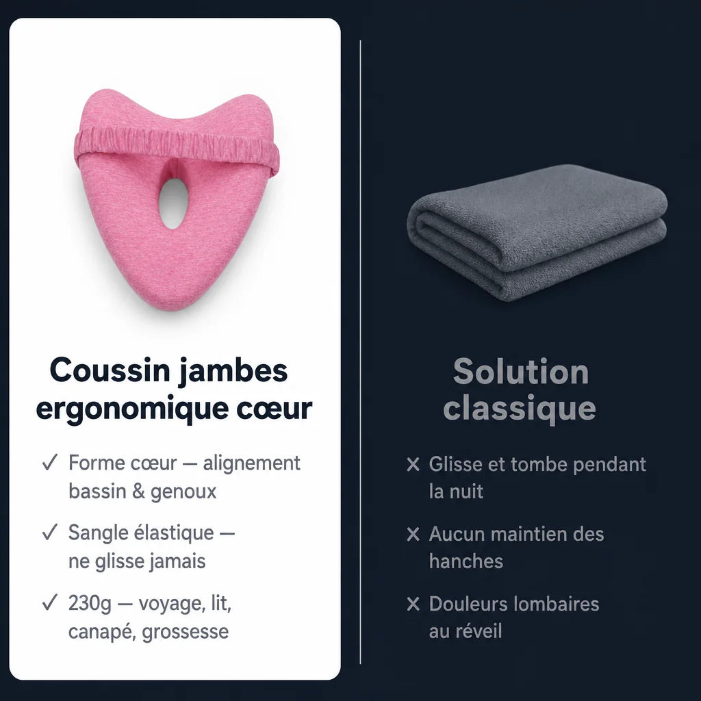 Coussin jambes ergonomique