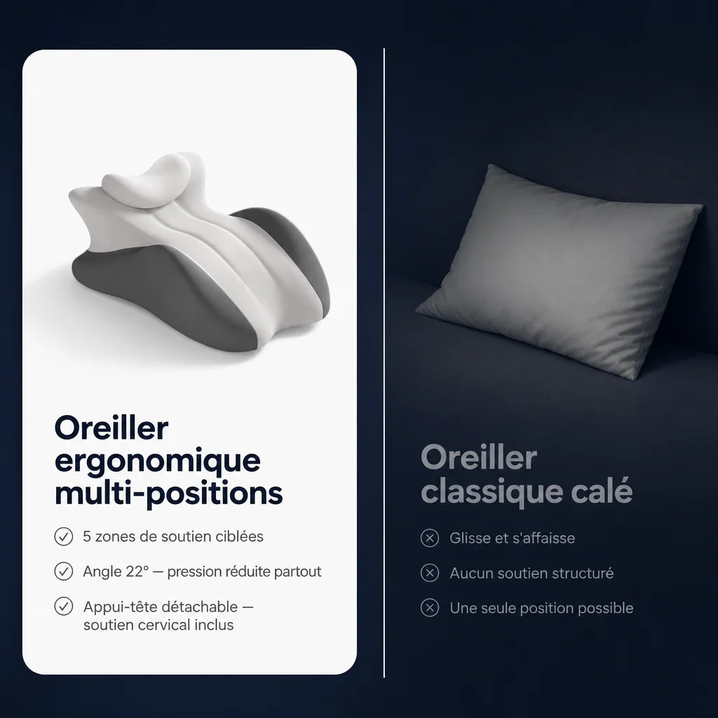 Oreiller ergonomique multi-positions