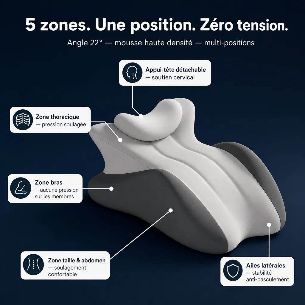 Oreiller ergonomique multi-positions