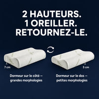 Oreiller à mémoire de forme bambou