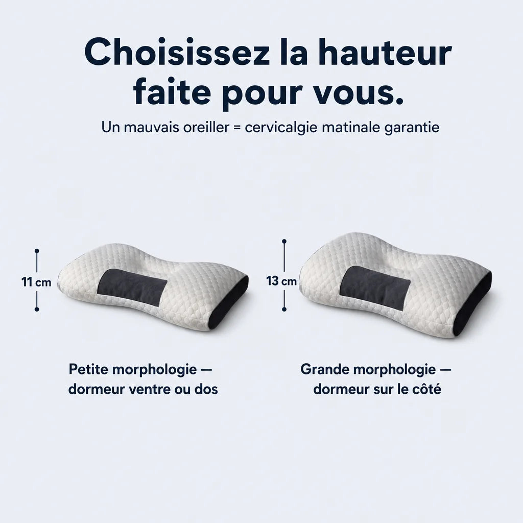 Oreiller mémoire de forme cervical
