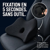 Coussin lombaire noir pour voiture