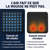 Coussin de siège ergonomique noir