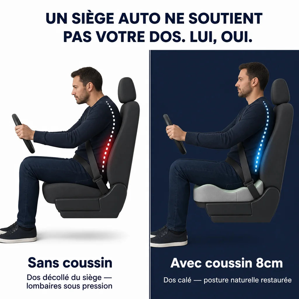 Coussin d’assise ergonomique en mousse