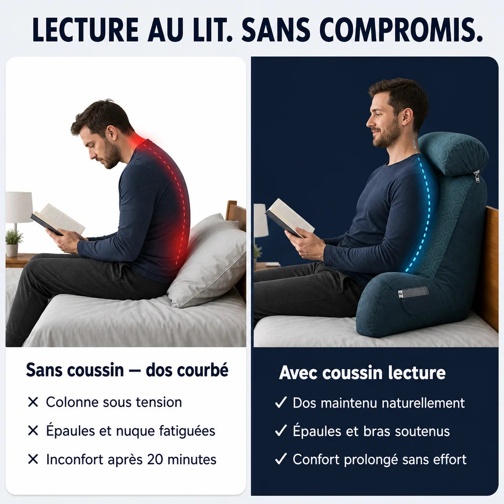 Coussin support pour lecture