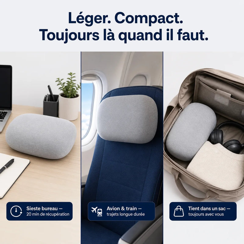 Oreiller ergonomique portable