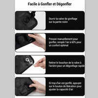 Coussin de siège ergonomique noir