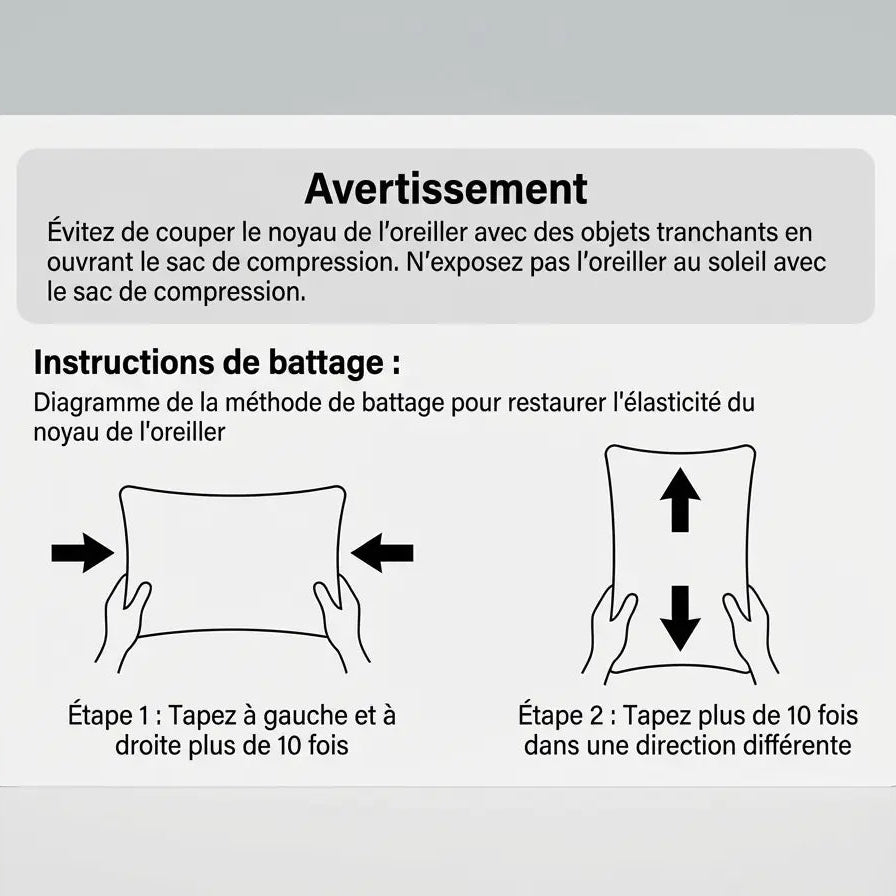 Oreiller mémoire de forme cervical
