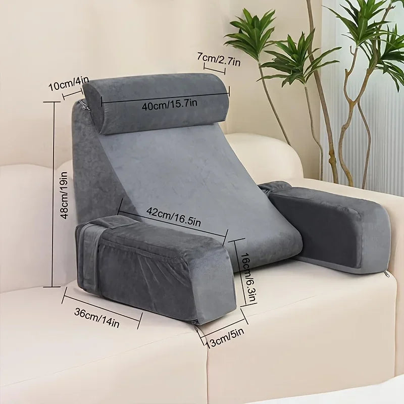 Coussin de lecture avec accoudoirs