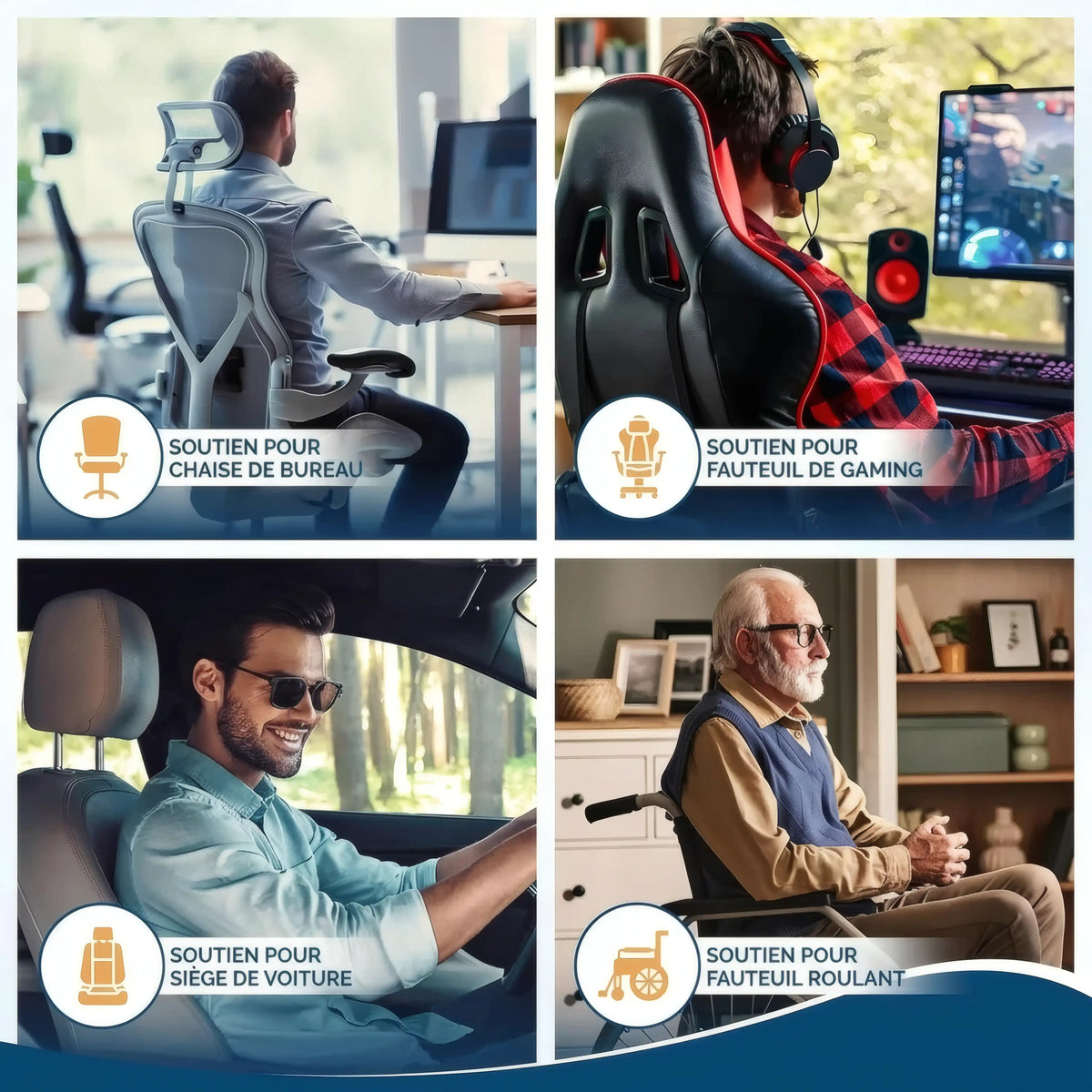 Coussin lombaire siège