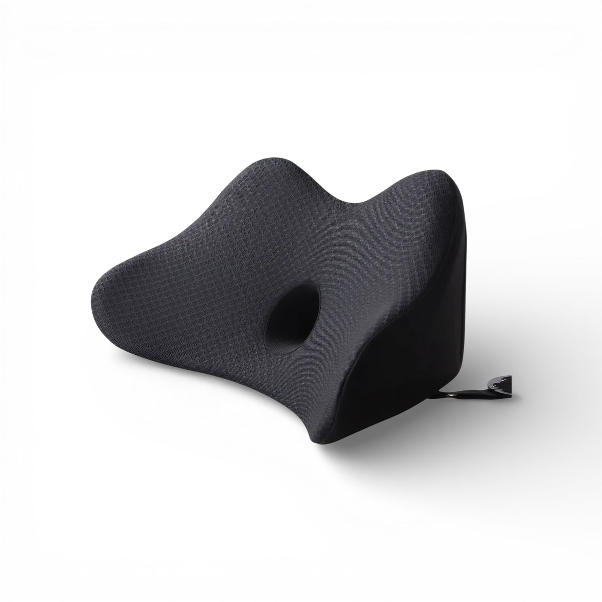 Coussin lombaire noir pour voiture en mousse à mémoire de forme